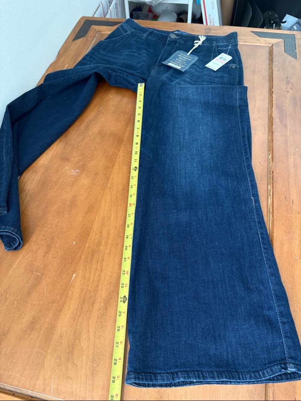 Democracy NWT Ab Solution Șki Rise Wide Leg Jeans Size 10 - Picture 7 of 15